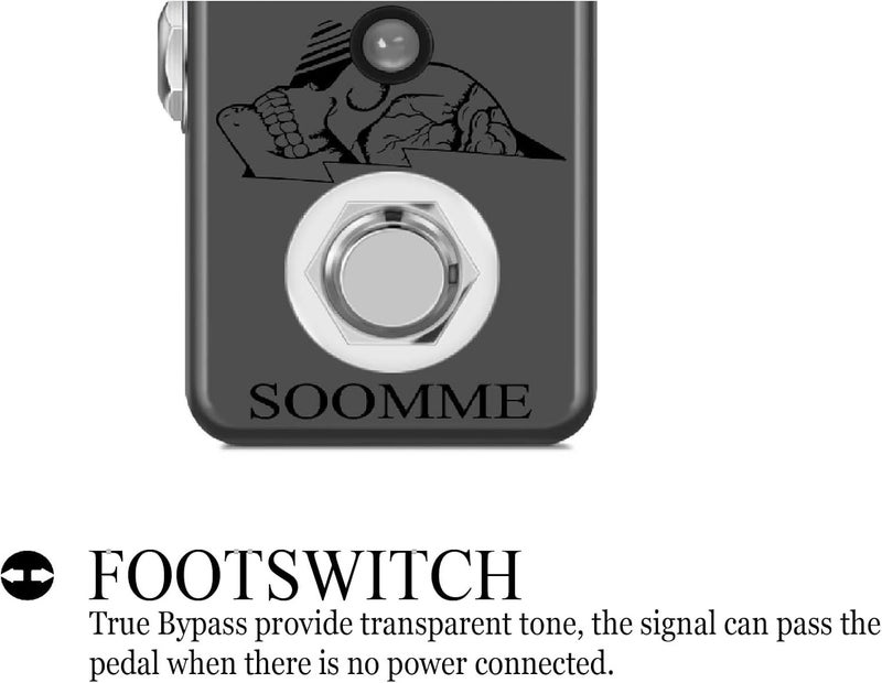 SOOMME Guitar Compressor Pedal for Analog Compression Effect Pedal Ultimate Comp Guitar Effects for Electric Guitar True Bypass - Image 3